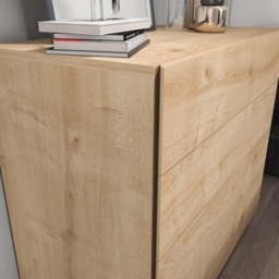 Decorotika Lines 4 Drawer Oak Chest of Drawers - Yellow - Wilko - thumbnail 6