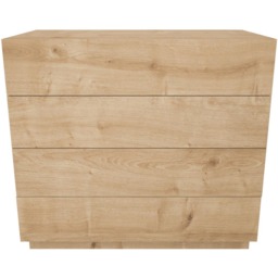 Decorotika Lines 4 Drawer Oak Chest of Drawers - Yellow - Wilko - thumbnail 5
