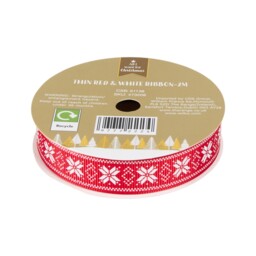 Thin Red and White Ribbon - All I Want For Christmas - Wilko - thumbnail 7