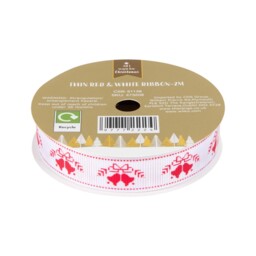 Thin Red and White Ribbon - All I Want For Christmas - Wilko - thumbnail 5