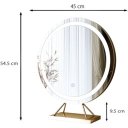 CARME Home Evie LED Frameless Gold Touch Sensor Light Mirror - Size: 20.5 x 51 x 58.5cm - Wilko - thumbnail 7
