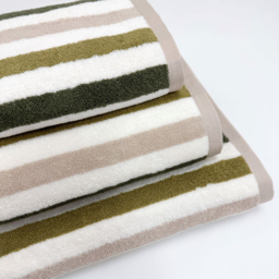 Allure Bath Fashions Cali Green Striped Hand Towel 2 Pack - Size: 50 x 85cm - Wilko - thumbnail 4