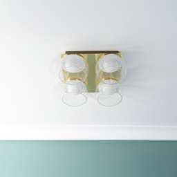 ValueLights Alissa Brushed Gold LED 4 Way Ceiling Light with Smoked Glass - Wilko - thumbnail 5