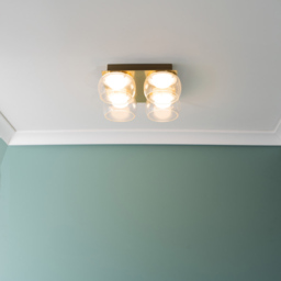 ValueLights Alissa Brushed Gold LED 4 Way Ceiling Light with Smoked Glass - Wilko - thumbnail 3