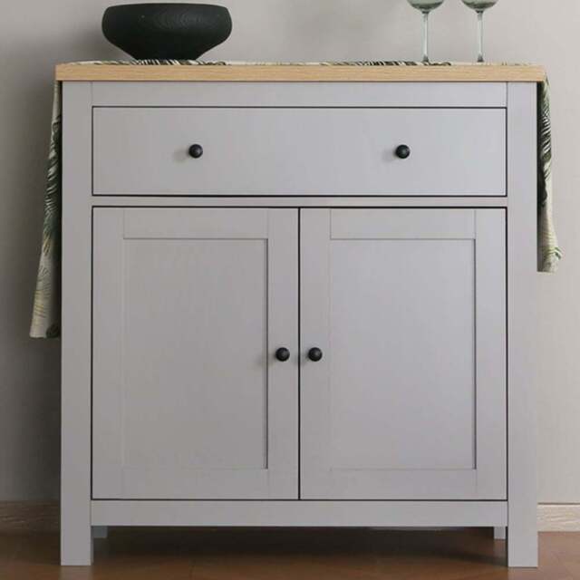 Wiltshire 2 Door Single Drawer Grey Whiteboard - Size: 80 x 120 x 29.5cm - Home Garden Direct - Wilko - image 1