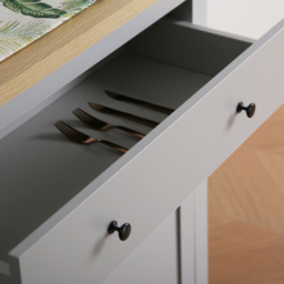 Wiltshire 2 Door Single Drawer Grey Whiteboard - Size: 80 x 120 x 29.5cm - Home Garden Direct - Wilko - thumbnail 7