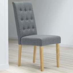 Roma Set of 2 Grey Dining Chair - LPD Home - Wilko - thumbnail 1
