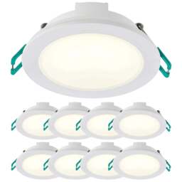 Sylvania 9 Pack SylSpot Neos White 4.8W LED Spotlight - Size: 3.5 x 8.7 x 8.7cm - Wilko