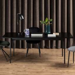 Florence Angus 6 Seater Dining Table Black - Furniture To Go - Wilko