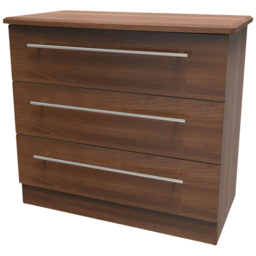 Crowndale Sherwood 3 Drawer Noche Walnut Chest of Drawers - Brown - Wilko - thumbnail 5