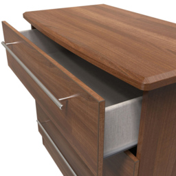 Crowndale Sherwood 3 Drawer Noche Walnut Chest of Drawers - Brown - Wilko - thumbnail 7
