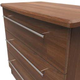 Crowndale Sherwood 3 Drawer Noche Walnut Chest of Drawers - Brown - Wilko - thumbnail 6