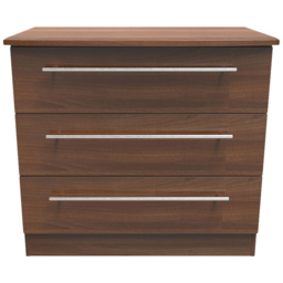 Crowndale Sherwood 3 Drawer Noche Walnut Chest of Drawers - Brown - Wilko - thumbnail 3