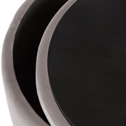 GFW Avery Grey Velvet Storage Stool - Size: 45 x 38 x 38cm - Wilko - thumbnail 6