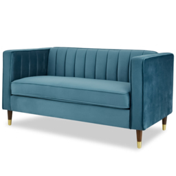 Home Detail Thomas 2 Seater Blue Velvet Sofa - Wilko - thumbnail 3
