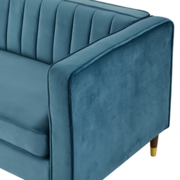 Home Detail Thomas 2 Seater Blue Velvet Sofa - Wilko - thumbnail 6
