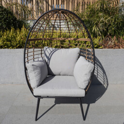Odette Grey Egg Chair - Wilko