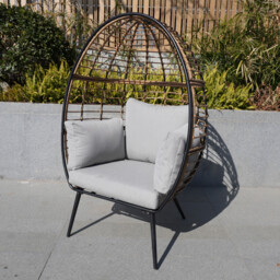Odette Grey Egg Chair - Wilko - thumbnail 3