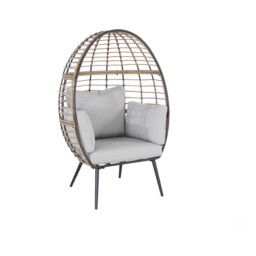 Odette Grey Egg Chair - Wilko - thumbnail 5