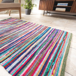 Allure Home Fashions Chindi Recycled Rag Rug 70 x 140cm - Multi - Wilko - thumbnail 4