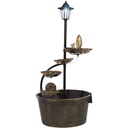 Gardenkraft Cascading Water Feature with 4 Lotus Leaves - Size: 42 x 42 x 90cm - Wilko - thumbnail 4