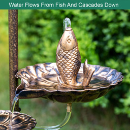 Gardenkraft Cascading Water Feature with 4 Lotus Leaves - Size: 42 x 42 x 90cm - Wilko - thumbnail 7