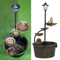 Gardenkraft Cascading Water Feature with 4 Lotus Leaves - Size: 42 x 42 x 90cm - Wilko - thumbnail 6