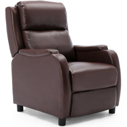 Furniture Online Churwell Brown Bonded Leather Pushback Recliner Chair - Size: 101 x 71 x 88cm - Wilko - thumbnail 3
