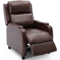Furniture Online Churwell Brown Bonded Leather Pushback Recliner Chair - Size: 101 x 71 x 88cm - Wilko - thumbnail 4