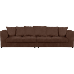 Luxor 4 Seater Chocolate Jumbo Cord Scatter Back Sofa - Brown - Wilko - thumbnail 3