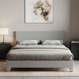 VIDA DESIGNS Victoria Double Light Grey Linen Bed Frame - Wilko - thumbnail 5
