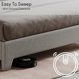 VIDA DESIGNS Victoria Double Light Grey Linen Bed Frame - Wilko - thumbnail 6