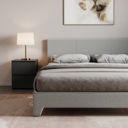 VIDA DESIGNS Victoria Double Light Grey Linen Bed Frame - Wilko - thumbnail 4