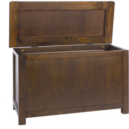 Boston Dark Lacquer Storage Ottoman - Size: 40 x 90 x 55cm - Brown - Wilko - thumbnail 5