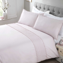 Rapport Home Pom Poms King Size Blush Duvet Set - Pink - Wilko - thumbnail 1