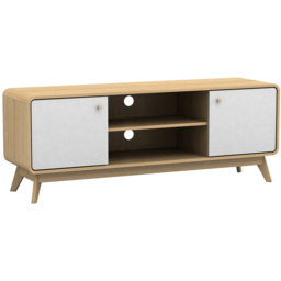 Loft24 Cassie 2 Door 2 Shelf White Oak TV Stand - Size: 53 x 140 x 39cm - Oak/White - Wilko - thumbnail 3