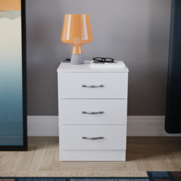 Vida Designs Riano White 3 Piece Narrow Bedroom Furniture Set - Wilko - thumbnail 5