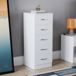 Vida Designs Riano White 3 Piece Narrow Bedroom Furniture Set - Wilko - thumbnail 4
