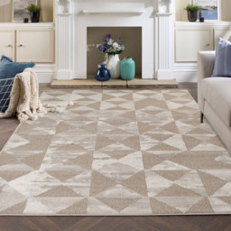 Desire Rugs Hamilton Mocha Geometric Triangle Mosaic Rug 160 x 230cm - Size: 230 x 160 x 1.3cm - Brown - Wilko - thumbnail 6