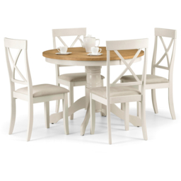 Julian Bowen Davenport Set of 2 Ivory Dining Chair - Cream - Wilko - thumbnail 6