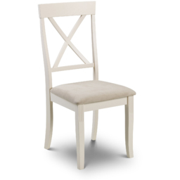 Julian Bowen Davenport Set of 2 Ivory Dining Chair - Cream - Wilko - thumbnail 4