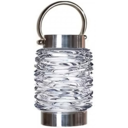 Garden Mile Solar LED Lantern - Size: 20 x 12 x 12cm - Silver - Wilko - thumbnail 1