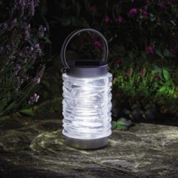 Garden Mile Solar LED Lantern - Size: 20 x 12 x 12cm - Silver - Wilko - thumbnail 3