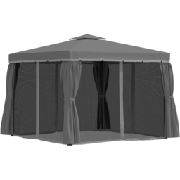 Outsunny 3.3 x 3.3m 2-Tier Grey Gazebo Shelter Tent - Size: 3 x 3m - Wilko - thumbnail 4
