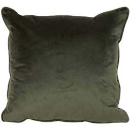 Divante Vermont Velvet Cushion - Olive - Wilko - thumbnail 1