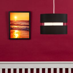 ValueLights Sophia 2-Tier Black and White Small Ceiling Light Shade - Size: 26 x 19 x 26cm - Wilko - thumbnail 3