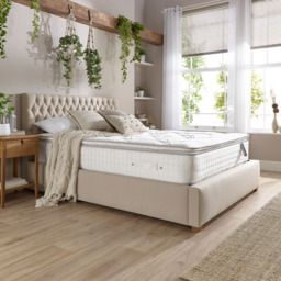 Aspire Small Double Natural Pillow Top Pocket Mattress - White - Wilko - thumbnail 5