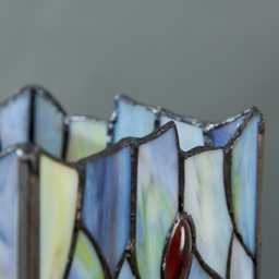 ValueLights Tiffany Inspired Decorative Dragonfly Square Glass Table Lamp - Size: 27.5 x 11 x 11cm - Multi - Wilko - thumbnail 4