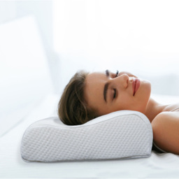 Aidapt Cooling Gel Comfort Memory Foam Contour Pillow with Removable Soft Air Knit Fabric - Size: 360 x 600 x 120cm - Blue - Wilko - thumbnail 3