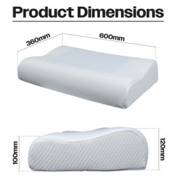 Aidapt Cooling Gel Comfort Memory Foam Contour Pillow with Removable Soft Air Knit Fabric - Size: 360 x 600 x 120cm - Blue - Wilko - thumbnail 5